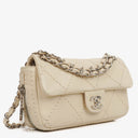 Chanel Cream Leather Ultimate Stitch Single Flap Bag