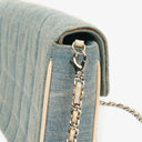 Chanel Blue Denim East West Chocolate Bar Bag