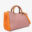 Gucci Bi-Colour Pebbled Calfskin Medium Bamboo Shopper Tote Bag