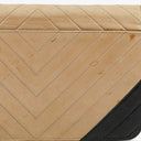 Chanel Classic Full Flap Bag Beige/Black Chevron Quilted Leather 24K Gold-Plated Hardware