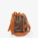 Sac seau à cordon Celine Vintage Macadam Triomphe Marron