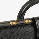Louis Vuitton Serviette Fermoir Black Epi Leather Briefcase