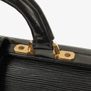Louis Vuitton Serviette Fermoir Black Epi Leather Briefcase