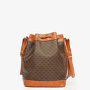 Sac seau à cordon Celine Vintage Macadam Triomphe Marron