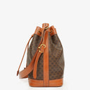 Sac seau à cordon Celine Vintage Macadam Triomphe Marron
