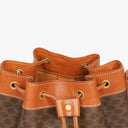 Sac seau à cordon Celine Vintage Macadam Triomphe Marron