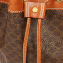 Sac seau à cordon Celine Vintage Macadam Triomphe Marron