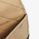 Chanel Classic Full Flap Bag Beige/Black Chevron Quilted Leather 24K Gold-Plated Hardware
