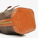 Sac seau à cordon Celine Vintage Macadam Triomphe Marron