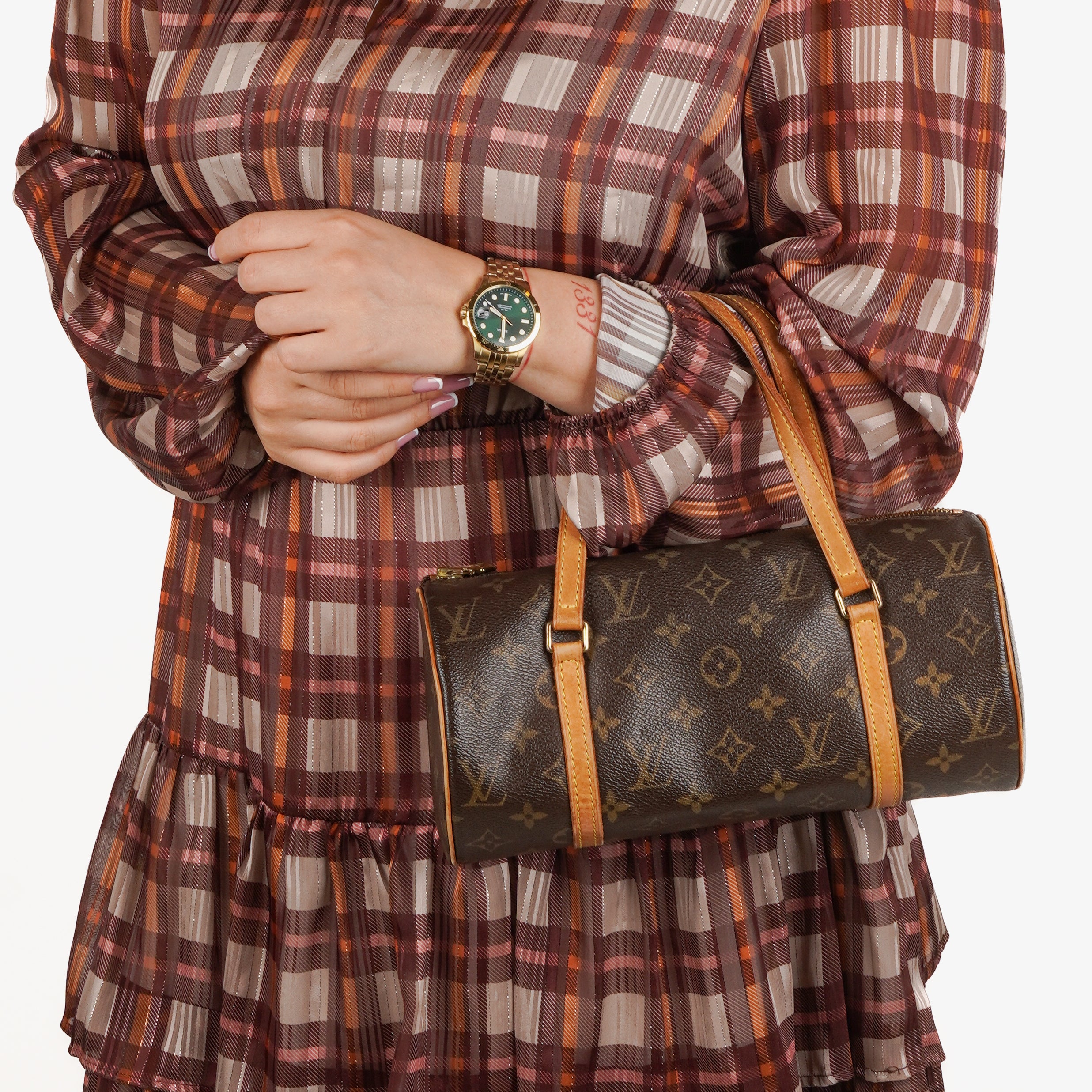 Louis Vuitton Papillon 25 Vintage Monogram Canvas Handbag