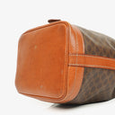 Sac seau à cordon Celine Vintage Macadam Triomphe Marron