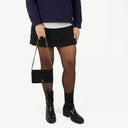 Chanel Classic Full Flap Bag Black Quilted Suede