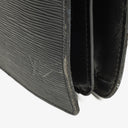 Louis Vuitton Serviette Fermoir Black Epi Leather Briefcase