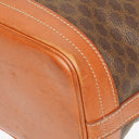 Sac seau à cordon Celine Vintage Macadam Triomphe Marron