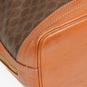Sac seau à cordon Celine Vintage Macadam Triomphe Marron