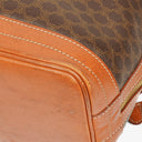 Sac seau à cordon Celine Vintage Macadam Triomphe Marron