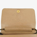 Chanel Classic Full Flap Bag Beige Chevron Quilted Leather 24K Gold-Plated Hardware