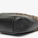 Gucci Bamboo Top Handle Brown Canvas And Leather Hobo Bag