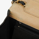 Chanel Classic Full Flap Bag Beige Chevron Quilted Leather 24K Gold-Plated Hardware