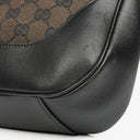 Gucci Bamboo Top Handle Brown Canvas And Leather Hobo Bag