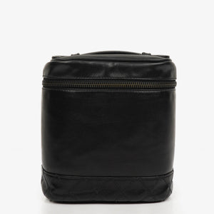 Chanel Black Leather Vanity Case