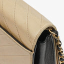 Chanel Classic Full Flap Bag Beige Chevron Quilted Leather 24K Gold-Plated Hardware