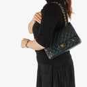 Chanel Vintage Classic Medium Double Flap Bag in Quilted Black Lambskin with 24-karat Gold-Plated Hardware