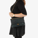 Chanel Vintage Classic Medium Double Flap Bag in Quilted Black Lambskin with 24-karat Gold-Plated Hardware