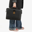 Louis Vuitton Serviette Fermoir Black Epi Leather Briefcase