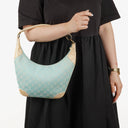 Gucci GG Canvas Handle Ring Hobo Bag