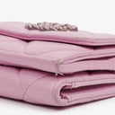 Chanel Quilted Pink Chanel 19 Small Flap Wallet