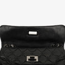 Chanel Mademoiselle Flap Bag In Black Glazed Crackled Calfskin And Silver-Tone Hardware