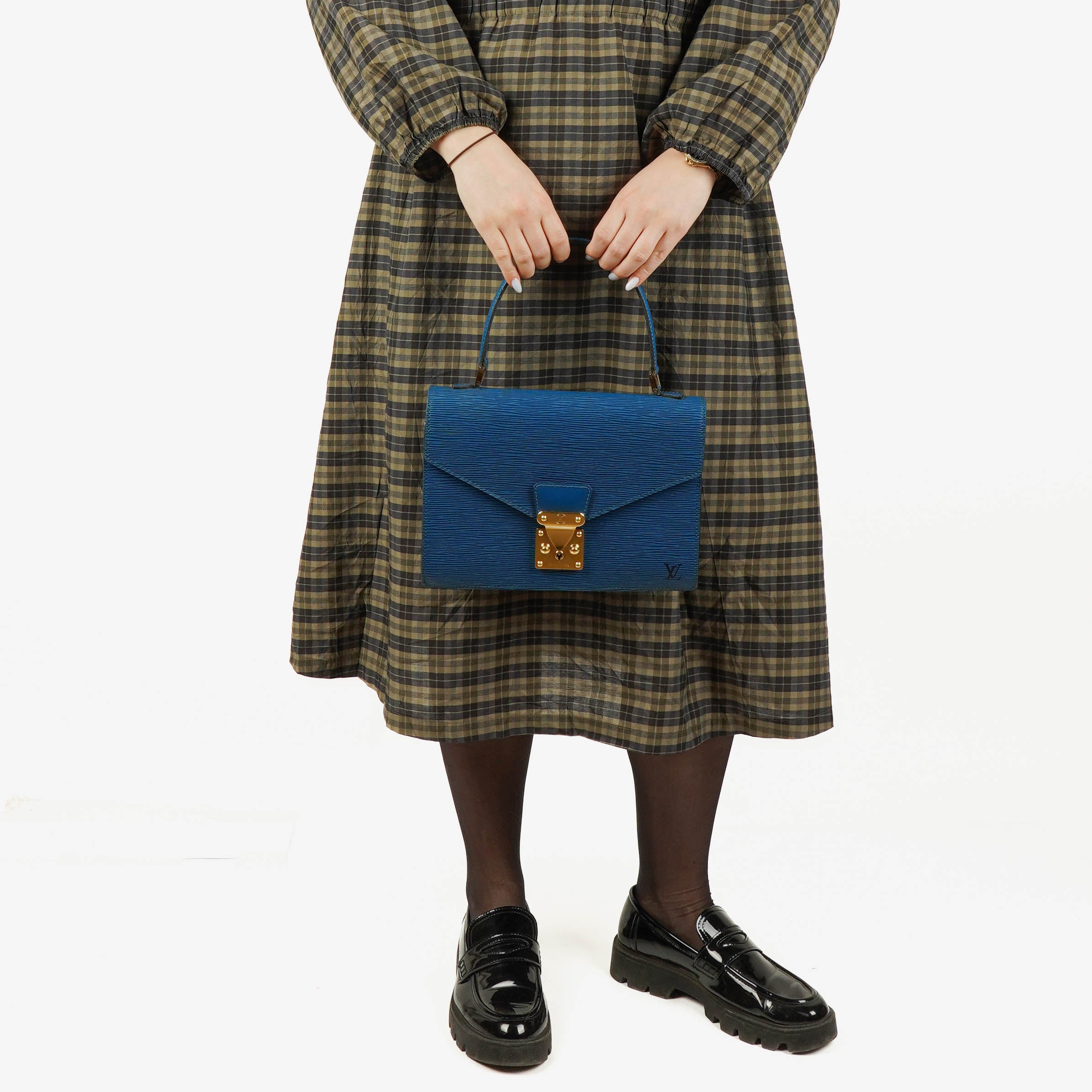 Louis Vuitton Concorde Blaue EPI Leder&nbsp;Tasche