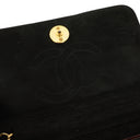 Chanel Classic Full Flap Bag Black Quilted Suede