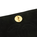 Chanel Classic Full Flap Bag Black Quilted Suede