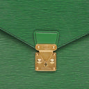 Louis Vuitton Serviette Ambassador Green EPI Leather Briefcase