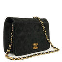 Chanel Classic Full Flap Bag Black Quilted Suede
