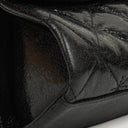 Chanel Mademoiselle Flap Bag In Black Glazed Crackled Calfskin And Silver-Tone Hardware