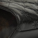 Chanel Mademoiselle Flap Bag In Black Glazed Crackled Calfskin And Silver-Tone Hardware