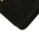 Chanel Classic Full Flap Bag Black Quilted Suede