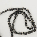Chanel Mademoiselle Flap Bag In Black Glazed Crackled Calfskin And Silver-Tone Hardware