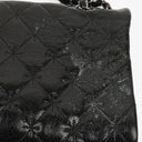 Chanel Mademoiselle Flap Bag In Black Glazed Crackled Calfskin And Silver-Tone Hardware