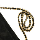 Chanel Classic Full Flap Bag Black Quilted Suede
