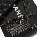 Chanel Mademoiselle Flap Bag In Black Glazed Crackled Calfskin And Silver-Tone Hardware
