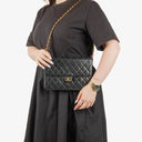 Chanel Medium Classic Single Flap Bag Black Quilted Lambskin With 24K Gold-Plated Hardware
