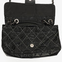 Chanel Black Quilted Glazed Calfskin Double Stitch Flap Bag