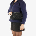 Chanel Mademoiselle Flap Bag In Black Glazed Crackled Calfskin And Silver-Tone Hardware