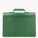 Louis Vuitton Serviette Ambassador Green EPI Leather Briefcase