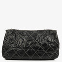 Chanel Black Quilted Glazed Calfskin Double Stitch Flap Bag