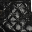 Chanel Mademoiselle Flap Bag In Black Glazed Crackled Calfskin And Silver-Tone Hardware